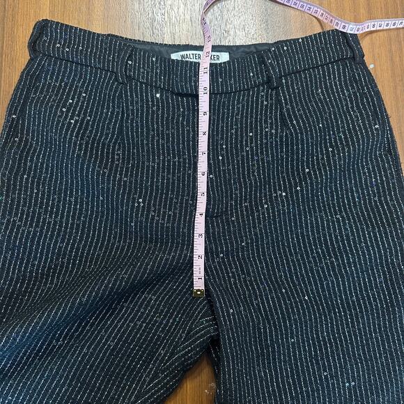 Walter Baker Black Tyler Pant, Sparkle Tweed, Cropped, Holiday,  Size 12 NWOT - Picture 8 of 12